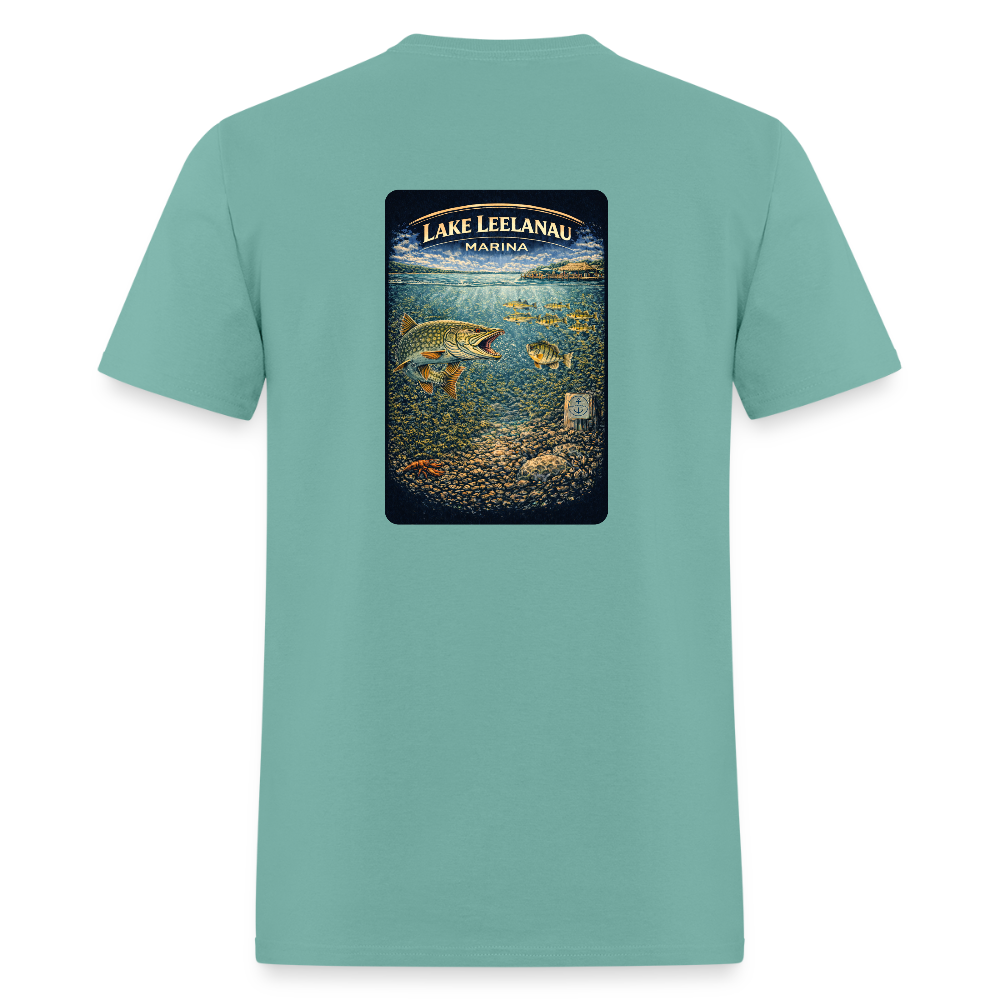 Lake Leelanau Marina T-Shirt | Michigan Marina Series - aquatic