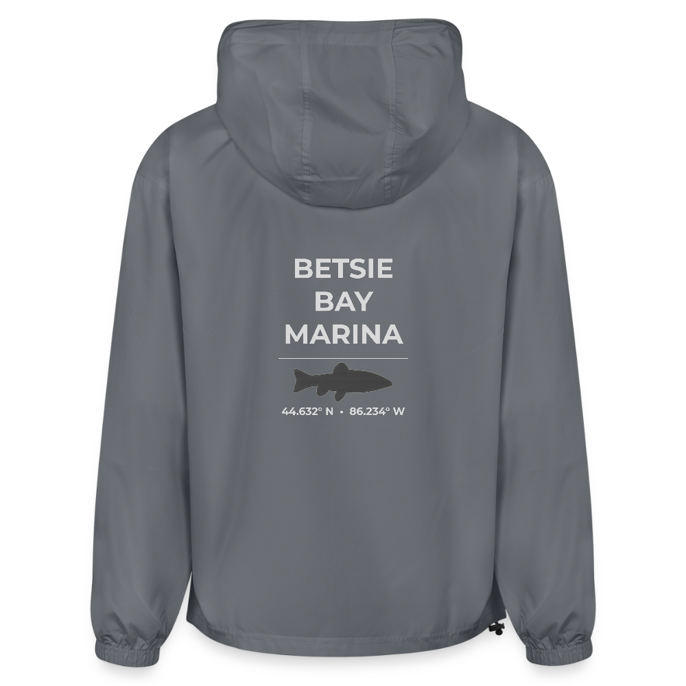 BETSIE BAY MARINA PACKABLE HALF-ZIP JACKET - gray