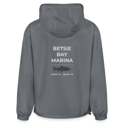 BETSIE BAY MARINA PACKABLE HALF-ZIP JACKET - gray