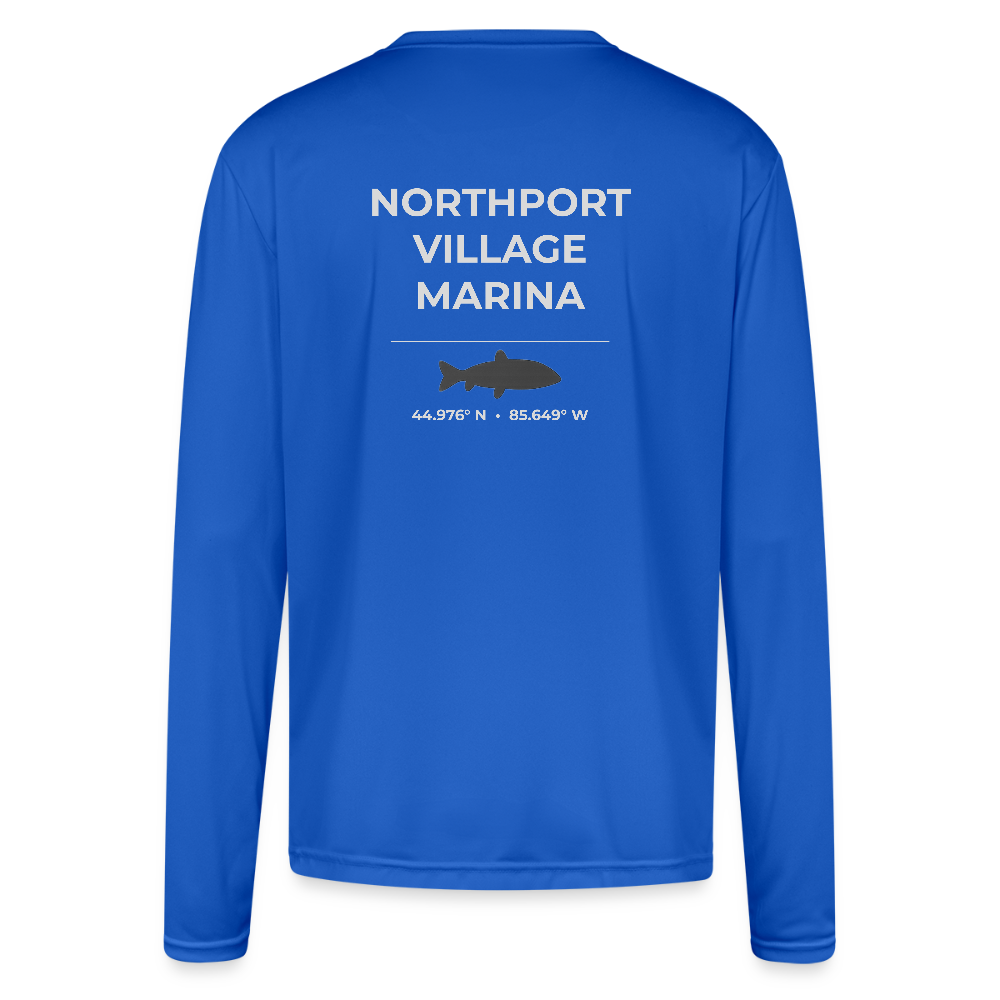 NORTHPORT VILLAGE MARINA PERFORMANCE LONG SLEEVE - royal blue