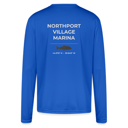 NORTHPORT VILLAGE MARINA PERFORMANCE LONG SLEEVE - royal blue