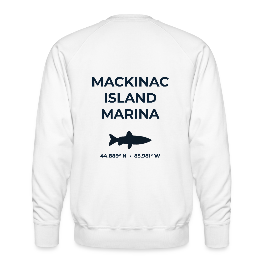 MACKINAC ISLAND MARINA PREMIUM CREW SWEATSHIRT - white