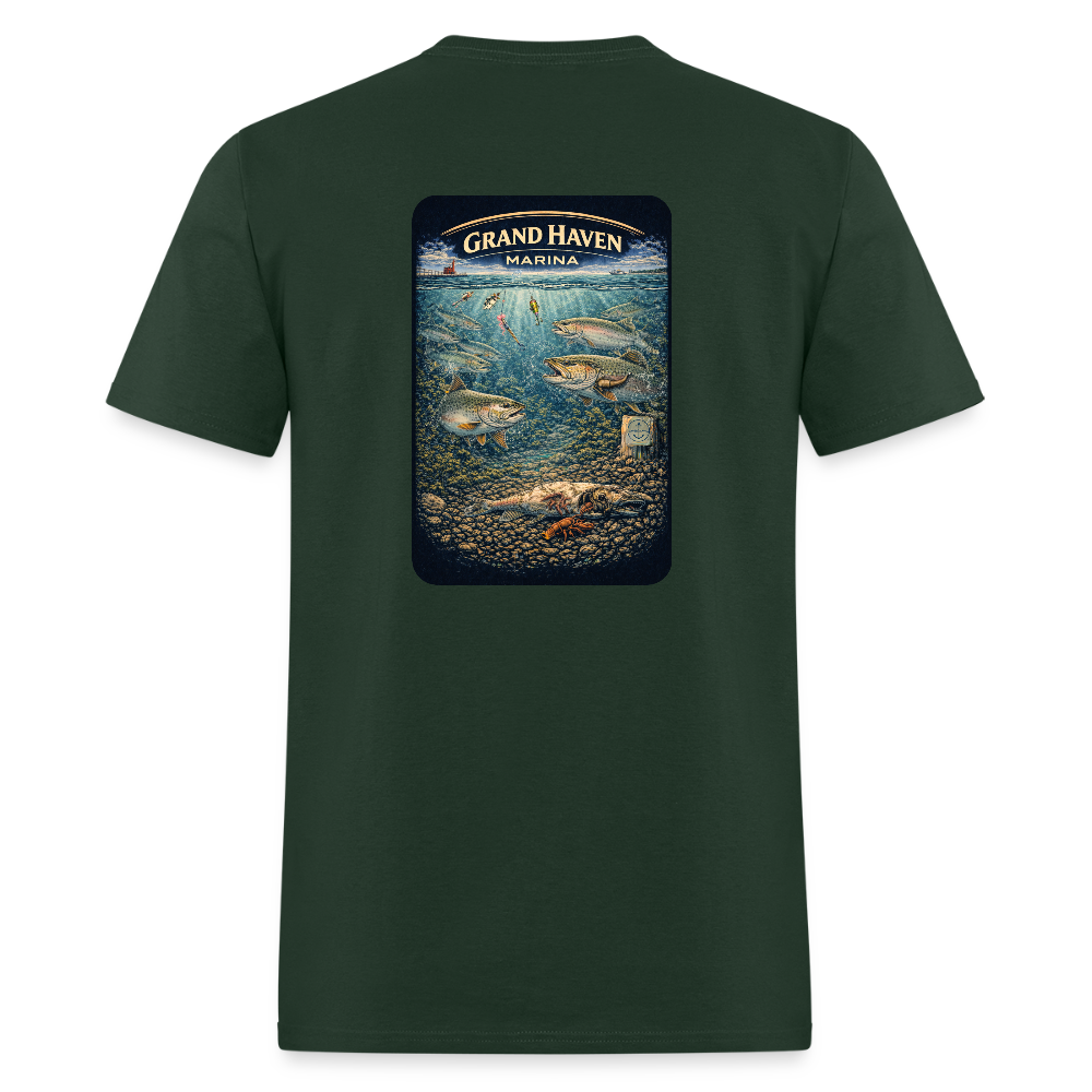 Grand Haven Marina T-Shirt | Michigan Marina Series - forest green