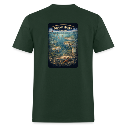 Grand Haven Marina T-Shirt | Michigan Marina Series - forest green
