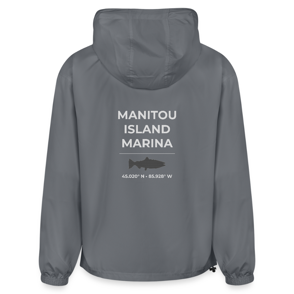 MANITOU ISLAND MARINA PACKABLE HALF-ZIP JACKET - gray