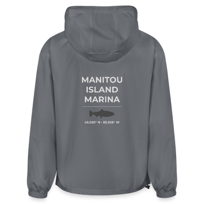 MANITOU ISLAND MARINA PACKABLE HALF-ZIP JACKET - gray