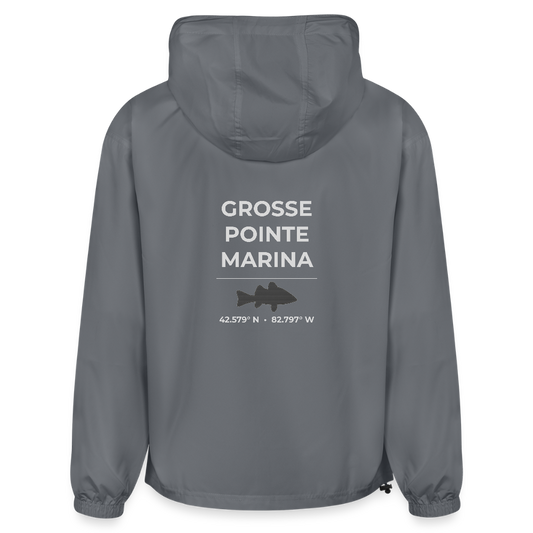 GROSSE POINTE MARINA PACKABLE HALF-ZIP JACKET - gray