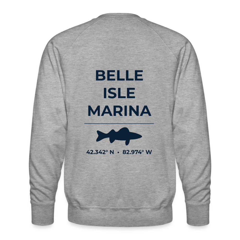 BELLE ISLE MARINA PREMIUM CREW SWEATSHIRT - heather grey