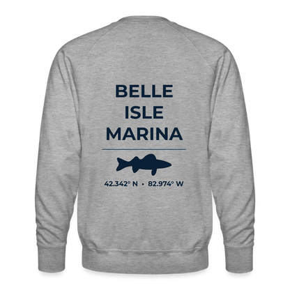 BELLE ISLE MARINA PREMIUM CREW SWEATSHIRT - heather grey