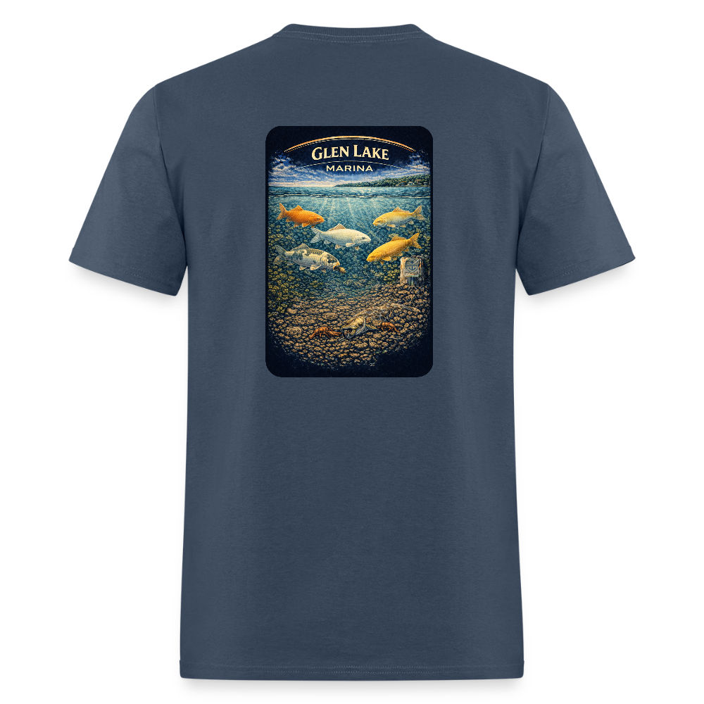Glen Lake Marina T-Shirt | Michigan Marina Series -  blue dusk
