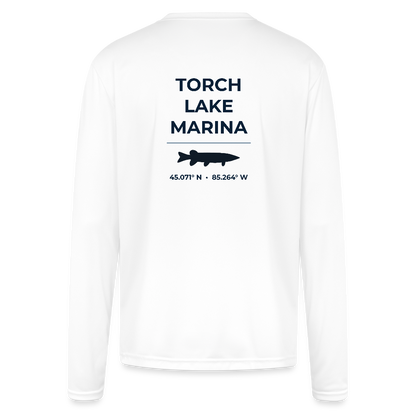 TORCH LAKE MARINA PERFORMANCE LONG SLEEVE - white