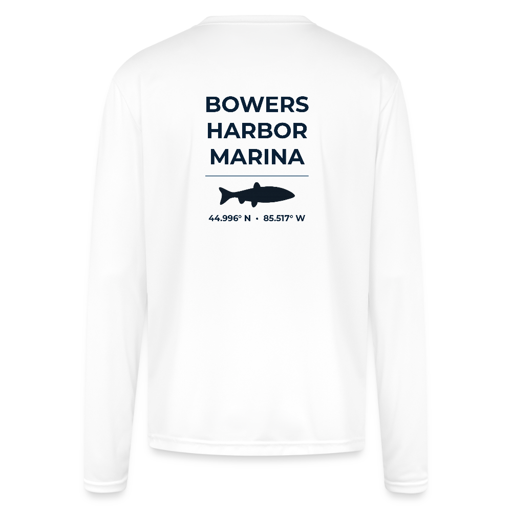 BOWERS HARBOR MARINA PERFORMANCE LONG SLEEVE - white