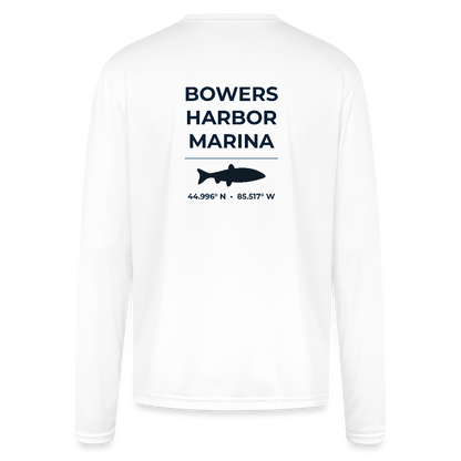 BOWERS HARBOR MARINA PERFORMANCE LONG SLEEVE - white