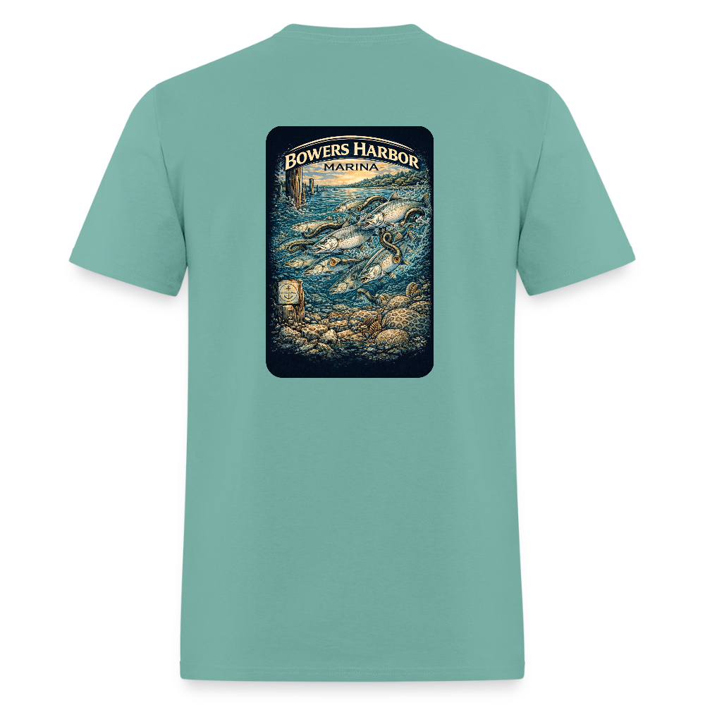 Bowers Harbor Marina T-Shirt | Lake Michigan Coastal Heritage - aquatic