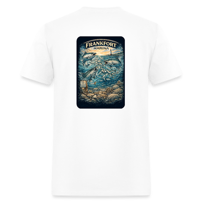 Frankfort Marina T-Shirt | Lake Michigan Coastal Heritage - white