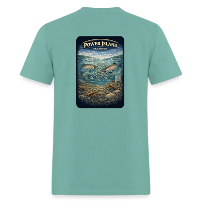 Power Island Marina T-Shirt | Michigan Marina Series - aquatic