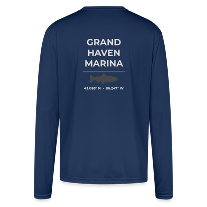 GRAND HAVEN MARINA PERFORMANCE LONG SLEEVE - navy