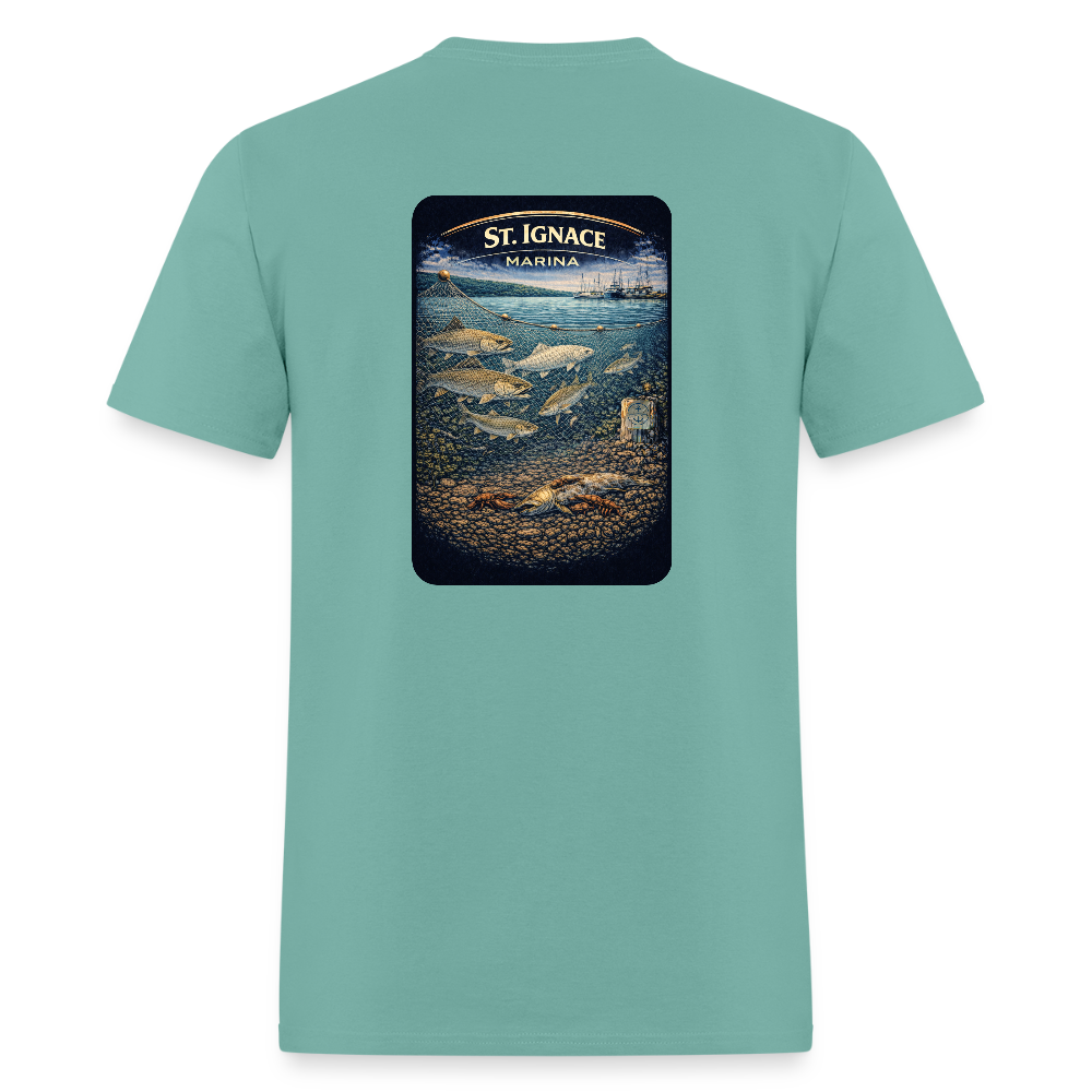 St. Ignace Marina T-Shirt | Michigan Marina Series - aquatic