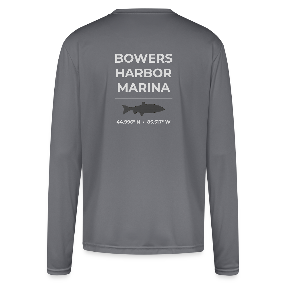 BOWERS HARBOR MARINA PERFORMANCE LONG SLEEVE - gray