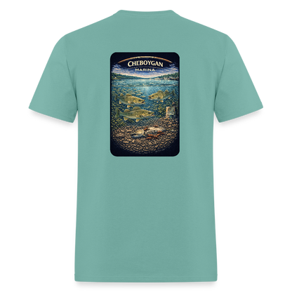 Cheboygan Marina T-Shirt | Michigan Marina Series - aquatic