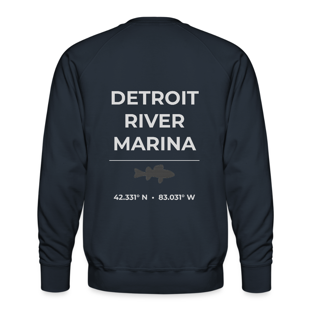 DETROIT RIVER MARINA PREMIUM CREW SWEATSHIRT - navy