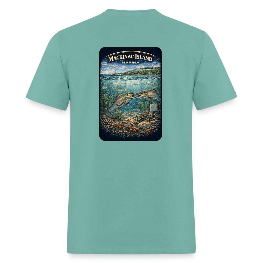 Mackinac Island Marina T-Shirt | Michigan Marina Series - aquatic
