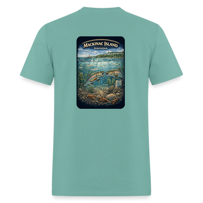 Mackinac Island Marina T-Shirt | Michigan Marina Series - aquatic