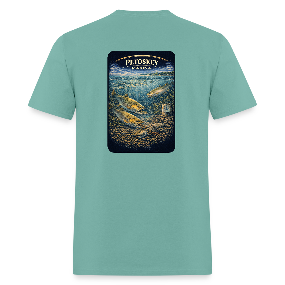 Petoskey Marina T-Shirt | Michigan Marina Series - aquatic