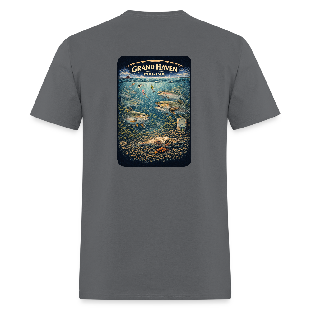 Grand Haven Marina T-Shirt | Michigan Marina Series - charcoal
