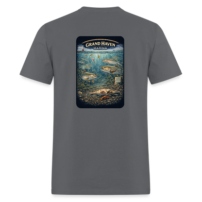 Grand Haven Marina T-Shirt | Michigan Marina Series - charcoal