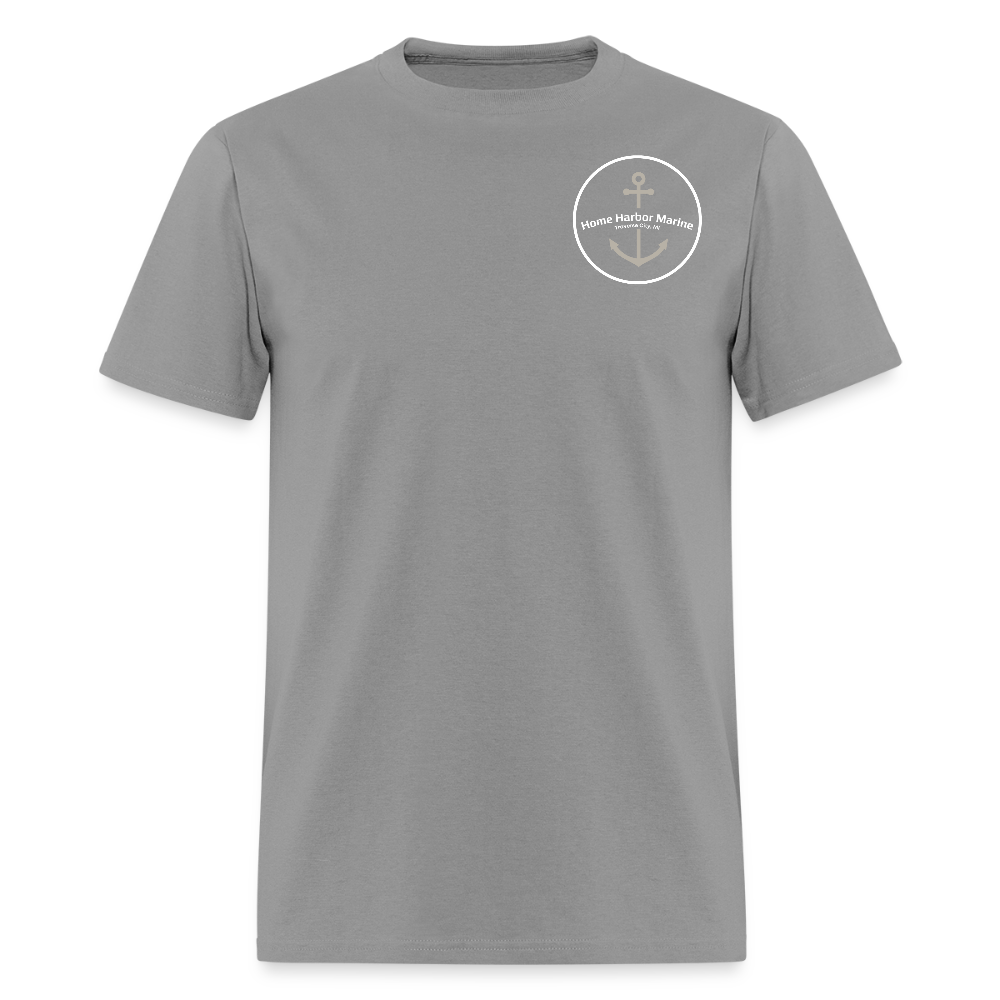 Lake Charlevoix Marina T-Shirt | Michigan Inland Water Heritage - rock