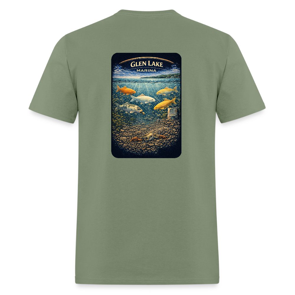 Glen Lake Marina T-Shirt | Michigan Marina Series - military green