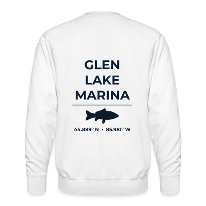 GLEN LAKE MARINA PREMIUM CREW SWEATSHIRT - white