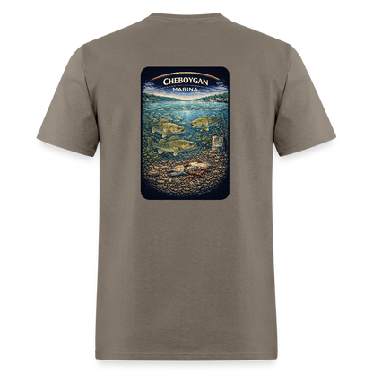 Cheboygan Marina T-Shirt | Michigan Marina Series - safari
