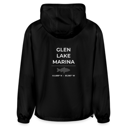 GLEN LAKE MARINA PACKABLE HALF-ZIP JACKET - black