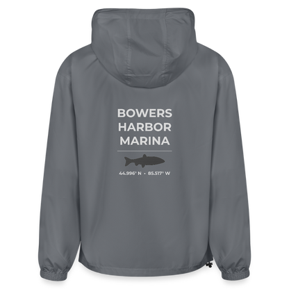 BOWERS HARBOR MARINA PACKABLE HALF-ZIP JACKET - gray