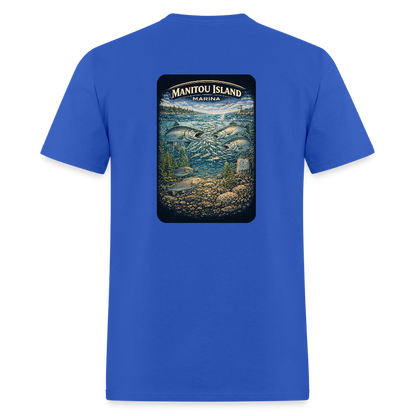 Manitou Island Marina T-Shirt | Michigan Marina Series - royal blue