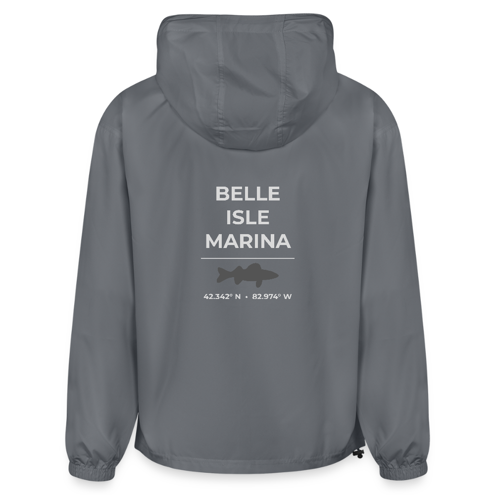 BELLE ISLE MARINA PACKABLE HALF-ZIP JACKET - gray