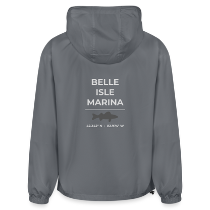 BELLE ISLE MARINA PACKABLE HALF-ZIP JACKET - gray