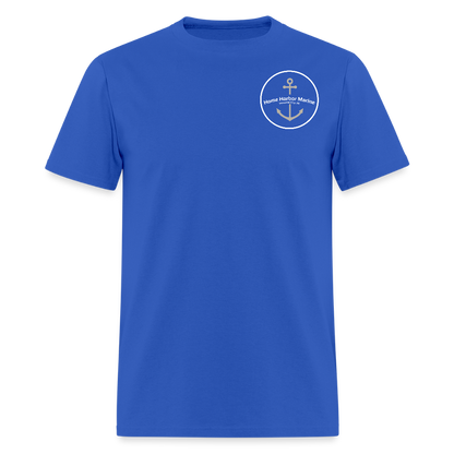Frankfort Marina T-Shirt | Lake Michigan Coastal Heritage - royal blue