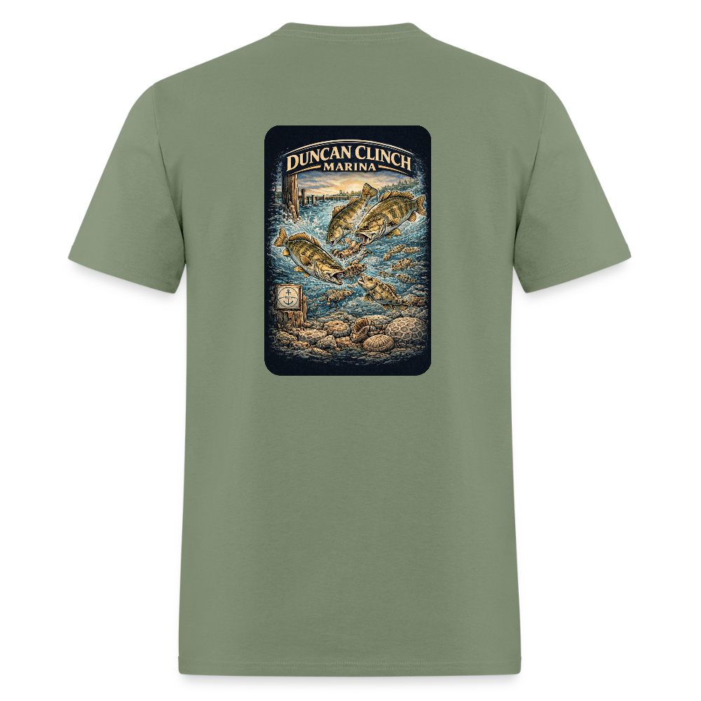 Duncan Clinch Marina T-Shirt | Lake Michigan Coastal Heritage - military green