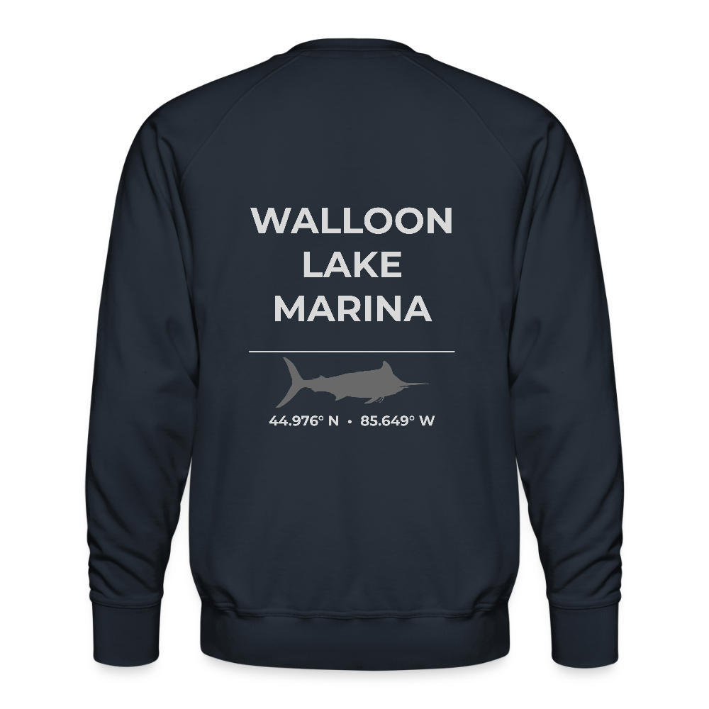 WALLOON LAKE MARINA PREMIUM CREW SWEATSHIRT - navy
