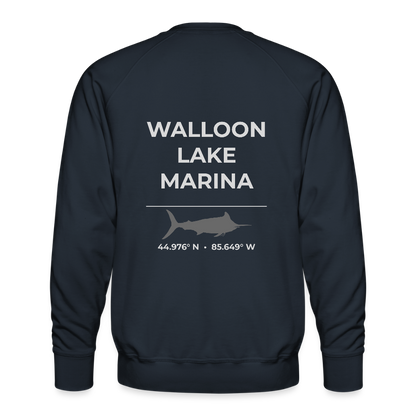 WALLOON LAKE MARINA PREMIUM CREW SWEATSHIRT - navy