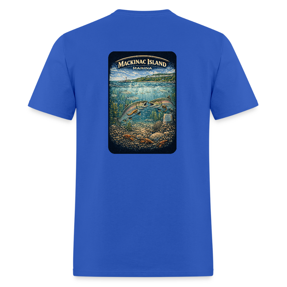 Mackinac Island Marina T-Shirt | Michigan Marina Series - royal blue