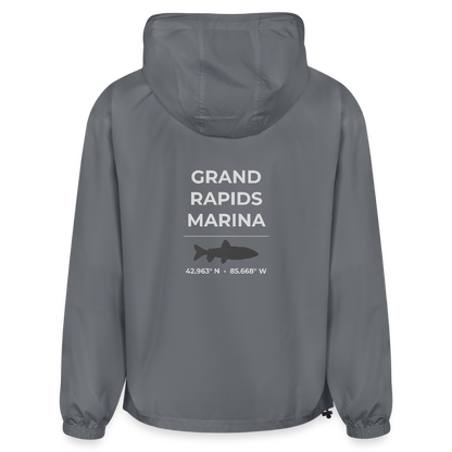 GRAND RAPIDS MARINA PACKABLE HALF-ZIP JACKET - gray