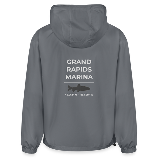 GRAND RAPIDS MARINA PACKABLE HALF-ZIP JACKET - gray