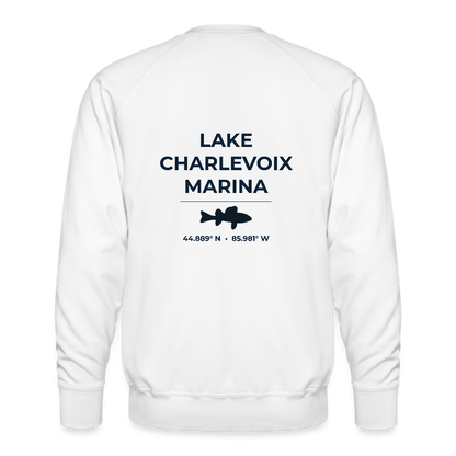 LAKE CHARLEVOIX MARINA PREMIUM CREW SWEATSHIRT - white