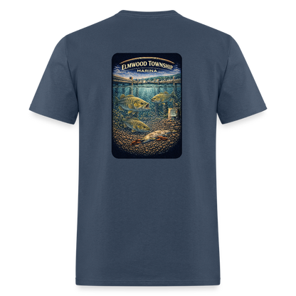 Elmwood Township Marina T-Shirt | Michigan Marina Series -  blue dusk