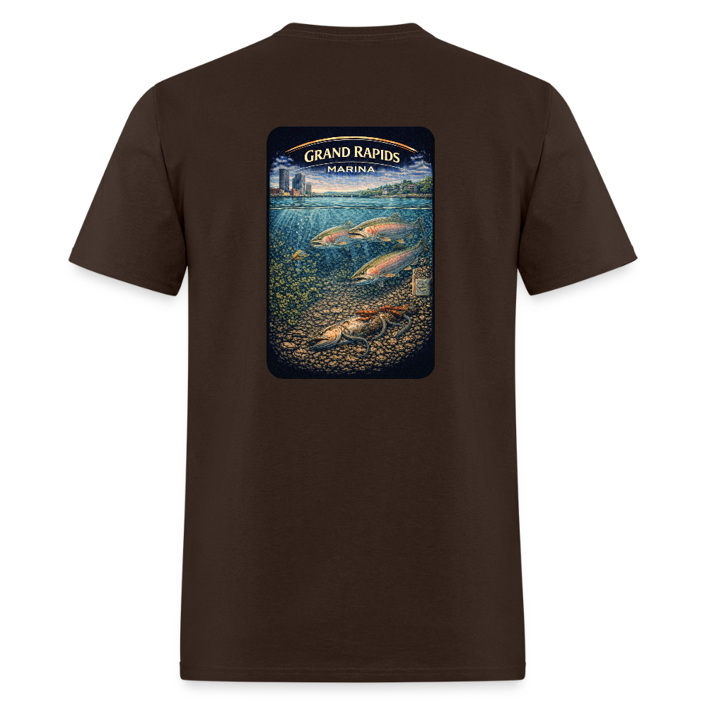 Grand Rapids Marina T-Shirt | Michigan Marina Series - brown