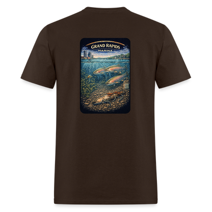 Grand Rapids Marina T-Shirt | Michigan Marina Series - brown